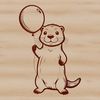 A high-quality illustration of a wild animal, specifically an otter, suitable for vector art designs.