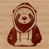 A wild otter in a natural aquatic environment, illustrated as a vector graphic.