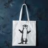 An SVG vector graphic design featuring a solitary otter in a serene aquatic setting.