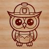 Vector Cute Bird Design A simple vector illustration of a charming owl, suitable for personal or commercial projects.