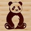Cute Wild Animal SVG Image A detailed illustration of a panda in a natural setting.