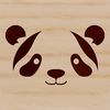 Vector Graphics Panda Design A detailed illustration of a panda, suitable for vector graphics and various cutting machines.