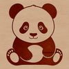 Giant Panda Bear Vector Art A black and white illustration of a giant panda bear, suitable for vector graphics.