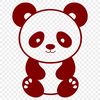 Adorable Black and White Panda Vector A high-resolution digital illustration of a black and white panda, suitable for vector graphics.