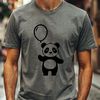 Adorable Panda Illustration in Simple Line Style An illustration of a wild animal, a panda, in a simple line style.