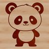 Wild Panda Illustration in SVG Format A close-up illustration of a wild animal, the giant panda, in a neutral background.