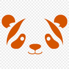Cute Panda Clip Art Design with Beautiful Lines A digital illustration of a wild animal, the panda, in vector format.