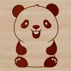 Minimal Panda Design A simple vector design featuring a panda animal in a minimalistic style.