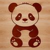 Adorable Black and White Panda A realistic illustration of a black and white panda bear in a natural environment.