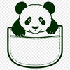 A high-resolution vector graphic of a panda animal.