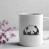 Relaxed Panda Animal Clip Art Wild panda animal illustration in a relaxed sleeping position