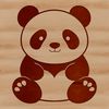 Asian Animal Illustration A digital illustration of a wild panda in its natural habitat.