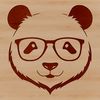 Playful Panda in Sunglasses A cartoon panda wearing glasses in a playful illustration.
