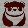 Asian Giant Panda Design Vector A digital illustration of a giant panda in a natural habitat.