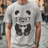 Panda Wearing Cool Shades A cartoon panda wearing glasses sits in a relaxed pose.