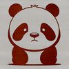 Asian Black and White Bear A simple illustration of a giant panda in a natural setting.
