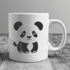 Giant Panda Wildlife Illustration A vector illustration of a giant panda in its natural habitat.