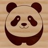 Cute Panda Face Illustration Close-up illustration of a panda's face with distinctive markings, suitable for vector art and cutting machine designs.