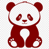A digital illustration of a cute wild animal, specifically a panda, in vector format.