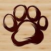 Animal Paw Silhouette in SVG Design High-quality digital representation of a dog's or cat's footprint in SVG design.