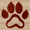 A high-quality digital representation of an animal paw print in vector format, suitable for various design applications.