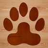 Paw Print Collage Close-up illustration of animal paw prints in a decorative arrangement.