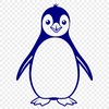 Polar Bird Silhouette A single penguin standing on a frozen landscape.