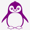 Cute Cartoon Penguin Design Element A cartoon-style illustration of a penguin in a vector format, suitable for digital design and crafting.