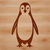 Cute Penguin SVG Shape High-quality digital image of a penguin designed as a cuttable clip art shape.