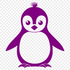 Geometric Penguin Design A simple, illustrated penguin made up of geometric shapes in black outline, suitable for vector design.