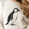 Simple SVG Bird Illustration A simple illustration of a penguin standing on ice with flippers.