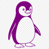 Beautiful Penguin Outline A simple illustration of a penguin in outline form, suitable for vector art projects.