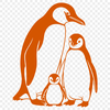 Cute Penguin Illustration SVG File Vector illustration of a penguin in black and white, suitable for cutting machines or laser cutters.
