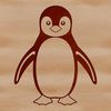 Black Outline Penguin Vector A vector illustration of a penguin in black outline, suitable for cutting machines and digital design.