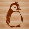 Free Bird Outline Vector Art A simple outline of a bird, specifically a penguin, suitable for cutting or stenciling.