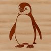 Vector Graphic Bird on Ice A penguin standing on the ice, illustrated as a vector graphic.