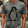 Flightless Bird Graphic Design A graphic representation of a penguin, a flightless bird known for its distinctive waddling gait.