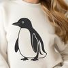 Stylized Penguin Illustration in Vector Format An illustration of a penguin in vector format, suitable for commercial or personal use in design projects.