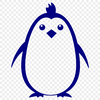 Penguin Silhouette in Vector Format A single penguin standing on ice, illustrated in vector format.