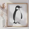 Flightless Bird SVG Graphic Illustration of a penguin, a flightless bird native to Antarctica.