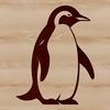 Cute Penguin in Natural Habitat Illustrated penguin in a natural setting.