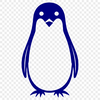Free Bird Clip Art Illustration A vector graphic design of a penguin, suitable for cutting machines or laser cutters.