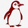 A digital representation of a penguin bird for graphic design use.