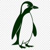 Black and White Penguin Vector Graphic A simple black and white illustration of a penguin in vector format.