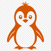 A stylized penguin graphic designed as SVG