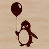 Penguin Clip Art SVG File A simple penguin silhouette designed as vector art for use in various digital formats.