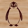 Vector Bird Design - Penguin SVG Cut File A digital illustration of a penguin in vector format, suitable for cutting machines like Cricut or laser cutters.