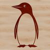 Digital Penguin Design for Crafting A stylized digital illustration of a penguin in its natural habitat.