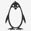 Cute Flightless Bird Clip Art A white flightless bird with black feathers and a distinctive waddle.