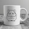 Colorful Hamster Design SVG A colorful illustration of a cute hamster in a domestic setting.
